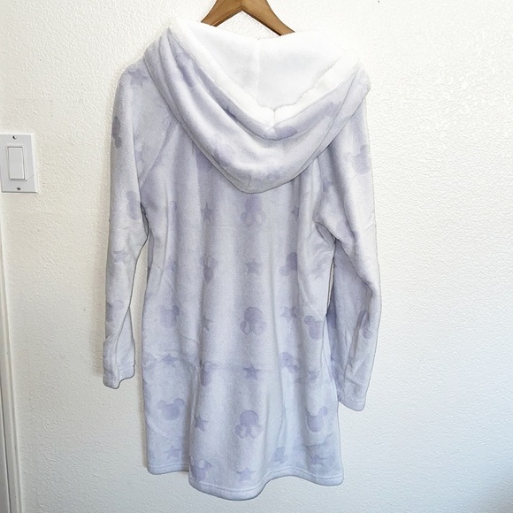 Disney Light Purple And White Mickey Mouse Hoodie Soft Comfortable Sleepwear NEW - Picture 10 of 14